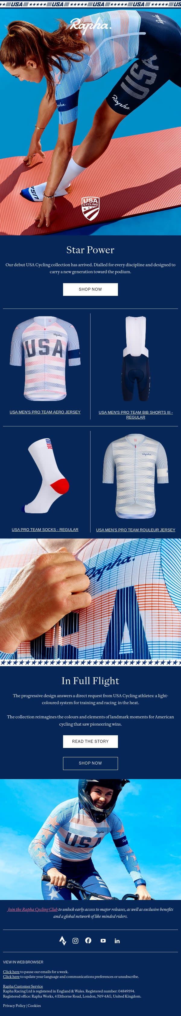 USA Cycling is here email from Rapha screenshot