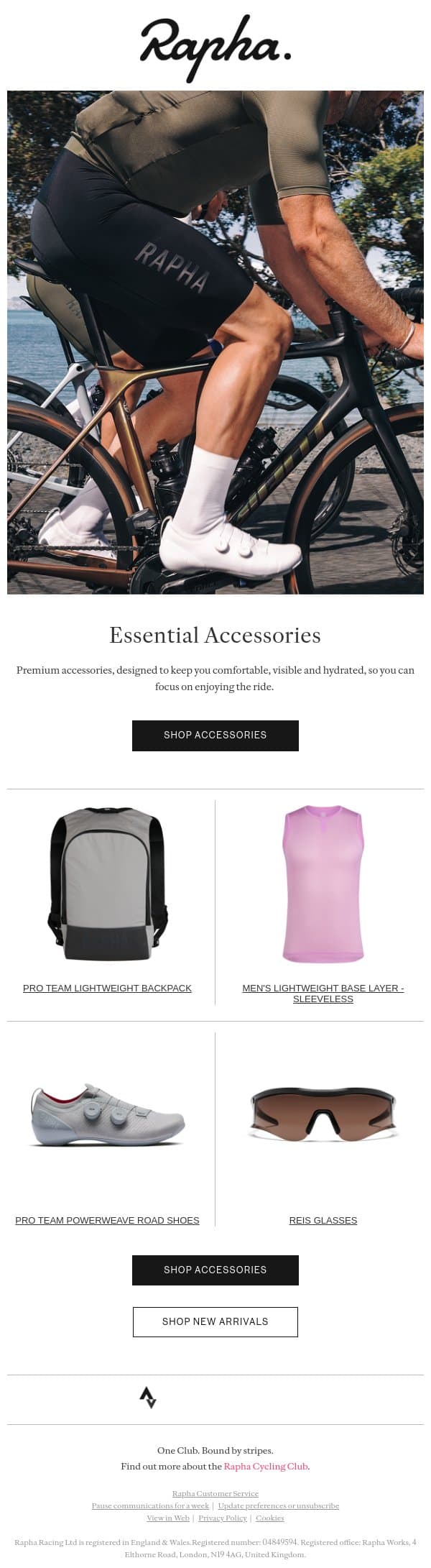 Down to the last detail email from Rapha screenshot