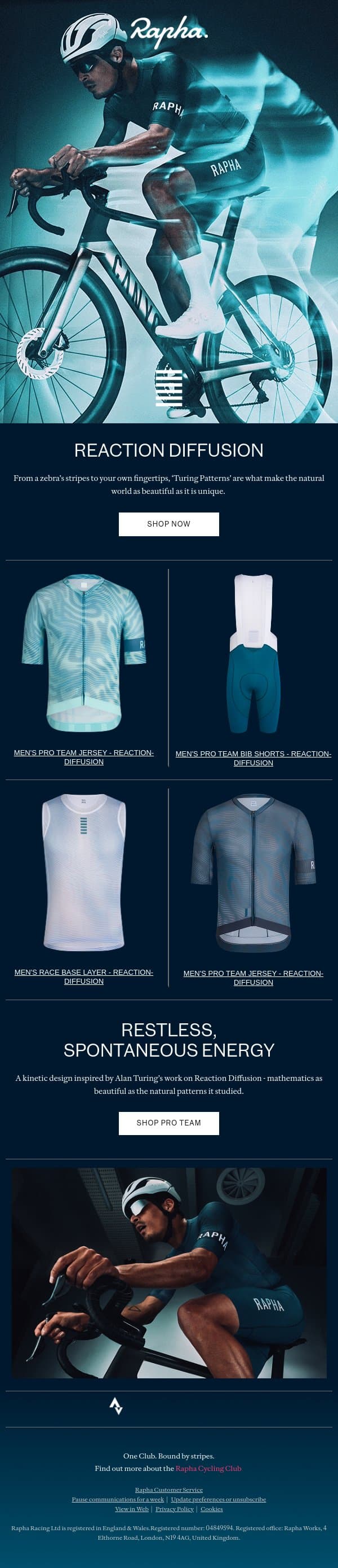 Kinetic by Nature email from Rapha screenshot