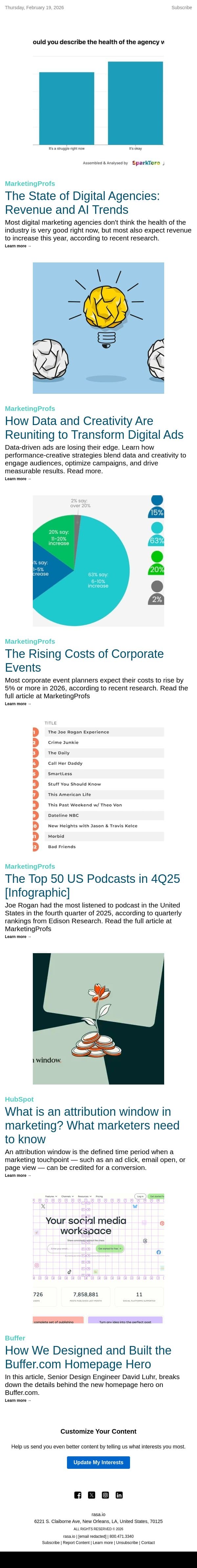The State of Digital Agencies: Revenue and AI Trends | rasa.io email from Rasa.io screenshot