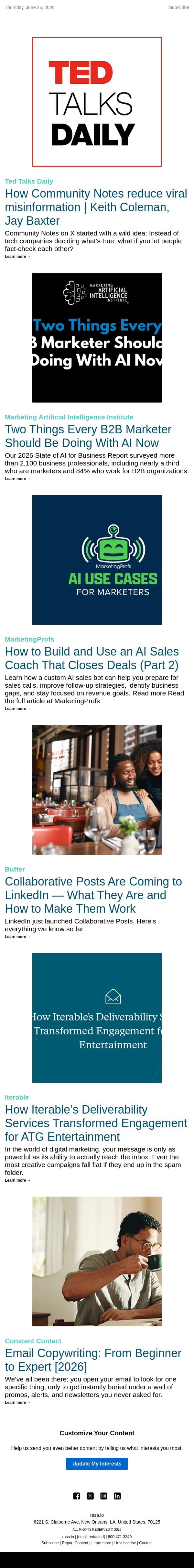 How Community Notes reduce viral misinformation | Keith Coleman, Jay Baxter | rasa.io email from Rasa.io screenshot
