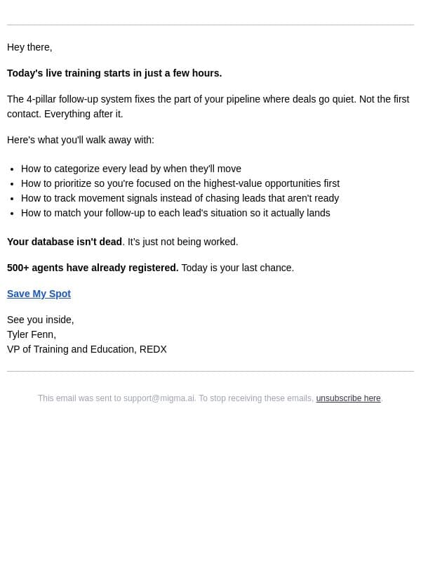 We go live in a few hours. Here's your link. email from RedX screenshot