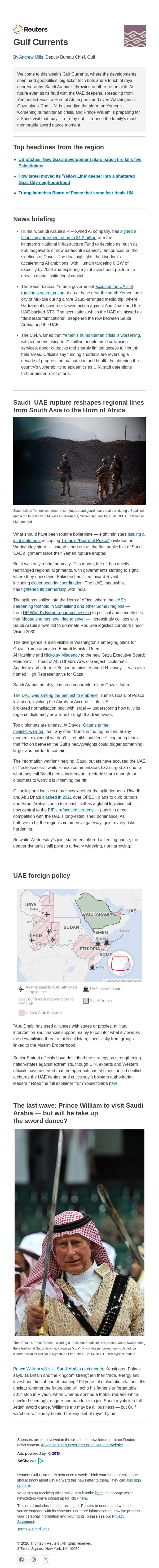 Saudi–UAE split sends regional ripples email from Reuters screenshot