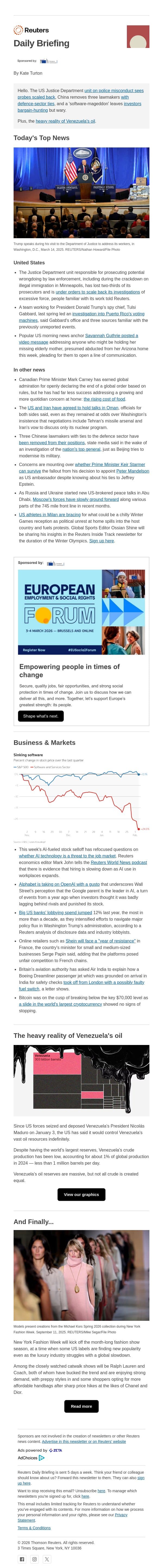 Investors go bargain-hunting after ‘software‑mageddon’ email from Reuters screenshot