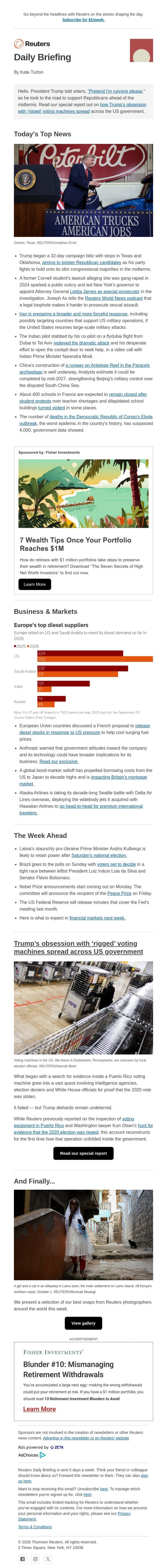 'Pretend I'm running please' email from Reuters screenshot