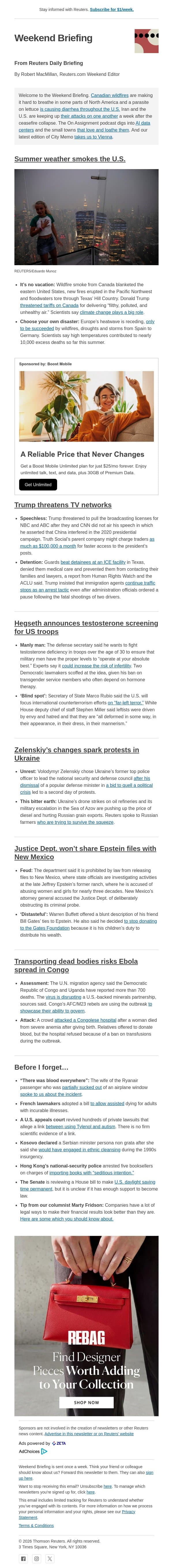 The U.S. gets smoked email from Reuters screenshot
