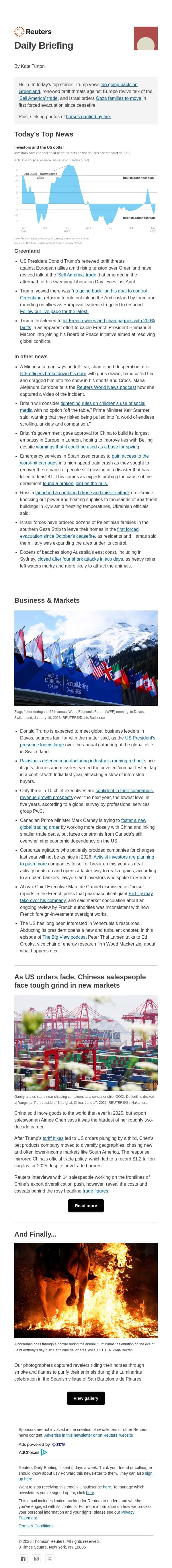 'Sell America' email from Reuters screenshot