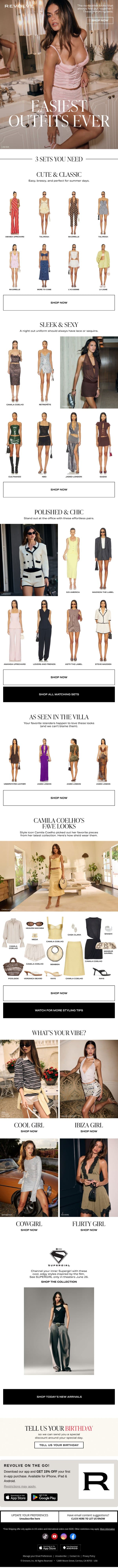 The Easiest Way To Get Dressed… email from Revolve screenshot