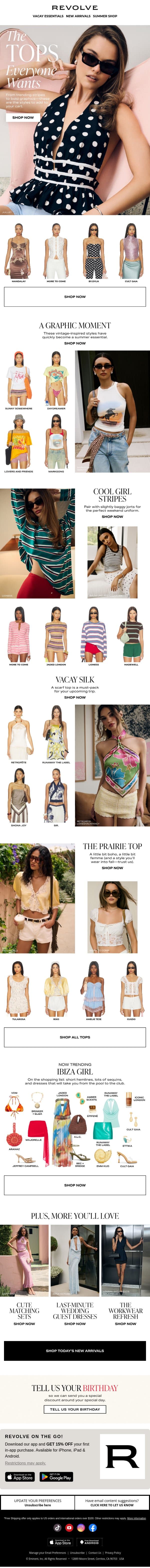 The Polka Dot Halter On Everyone’s Wishlist email from Revolve screenshot
