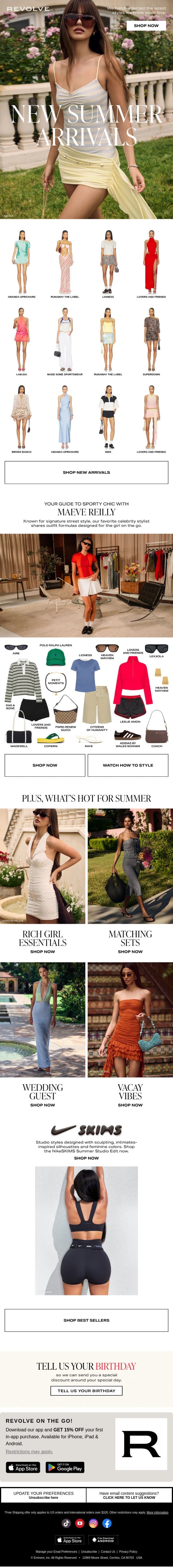 Saw These New Arrivals And Thought Of You 💌 email from Revolve screenshot