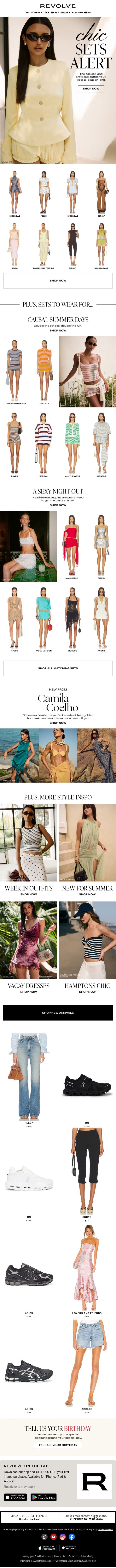 The Butter Yellow Set That Looks Expensive email from Revolve screenshot