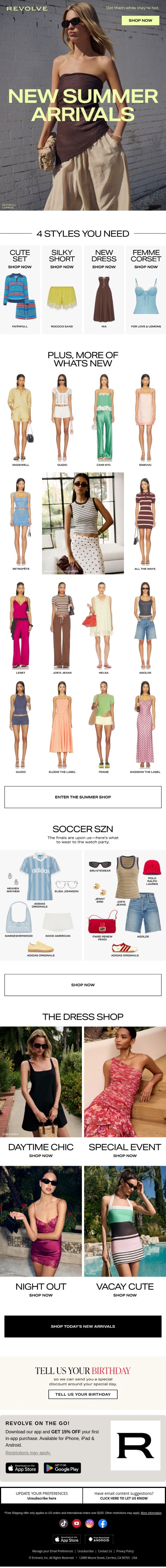FOUND: Your New Favorite Corset email from Revolve screenshot