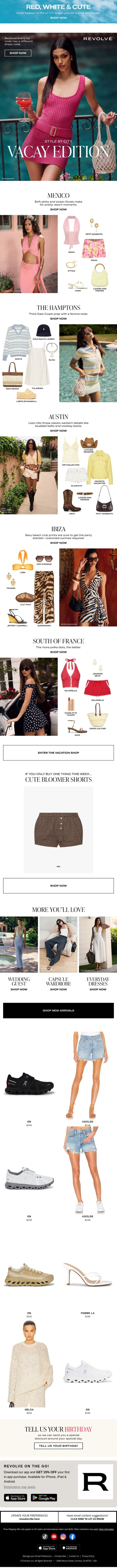 Style By City: Ibiza, Austin & More email from Revolve screenshot