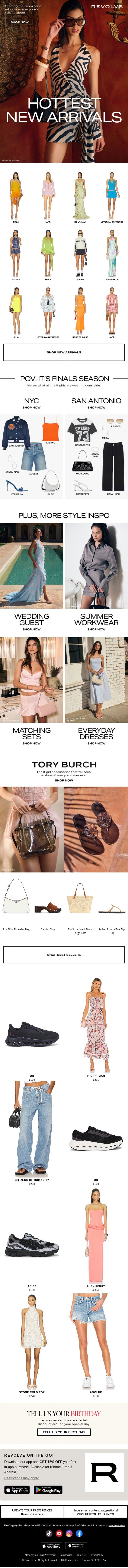 New And Sure To Sell Out 🔥 email from Revolve screenshot