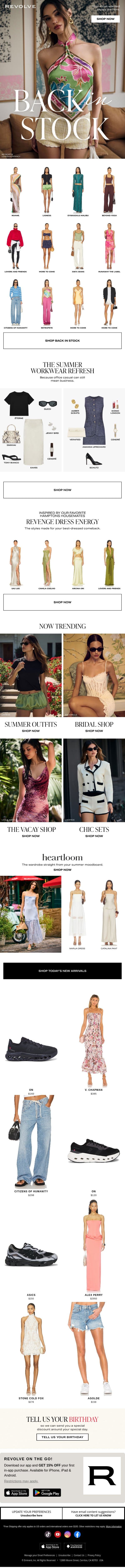 The Floral Scarf Top Everyone Wants Is BACK email from Revolve screenshot