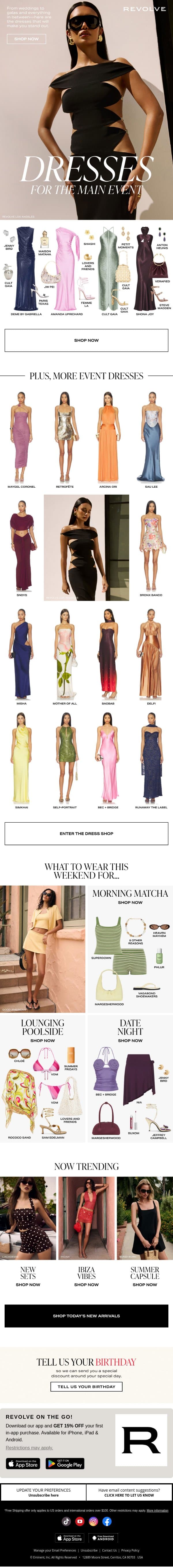 Thanks, It’s REVOLVE email from Revolve screenshot