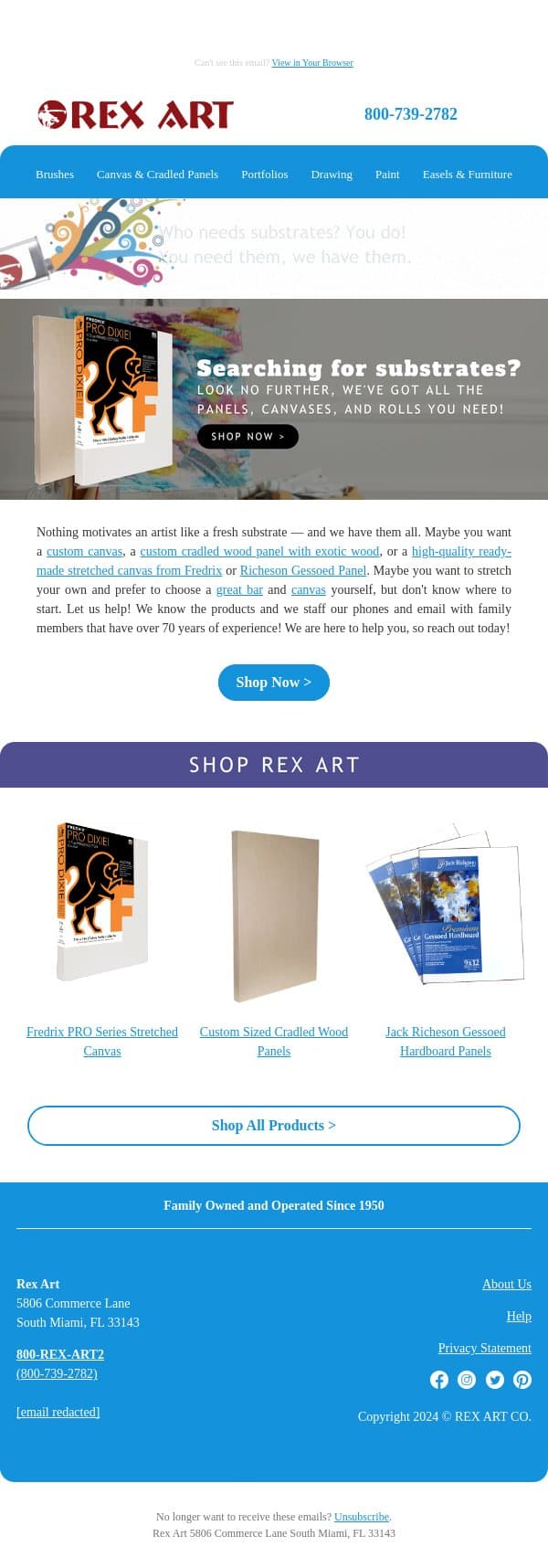 Still Deciding On What's Best? email from Rex Art screenshot