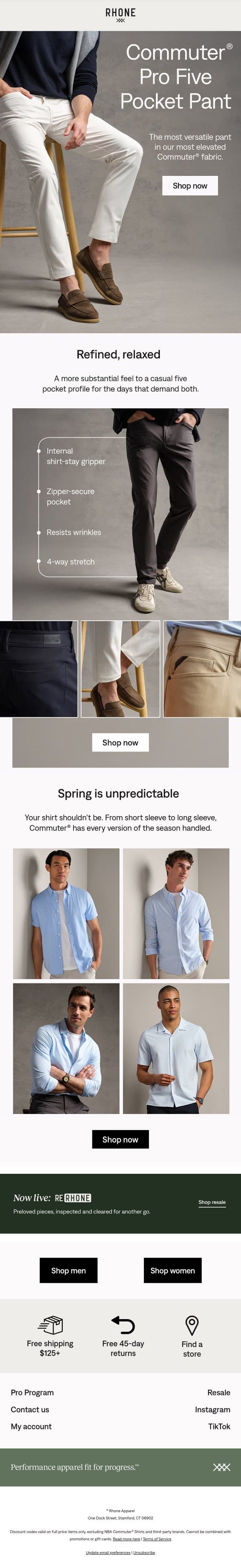 Commuter® Pro with a hint of casual email from Rhone screenshot