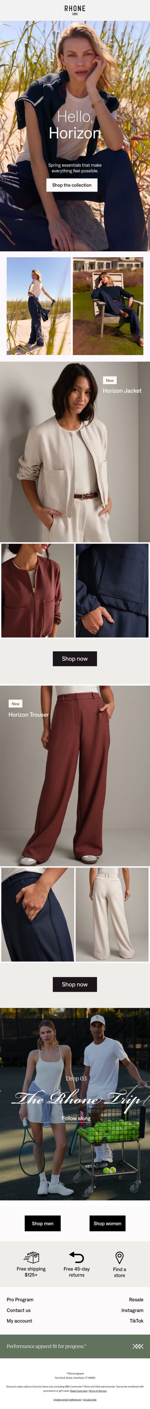 Horizon is back email from Rhone screenshot