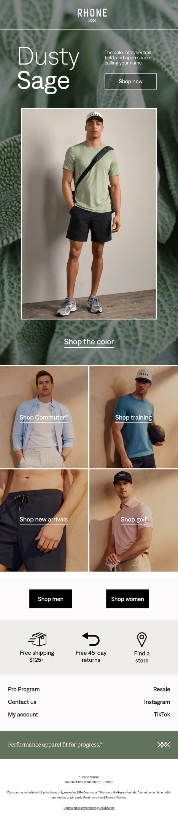 If spring were a color email from Rhone screenshot