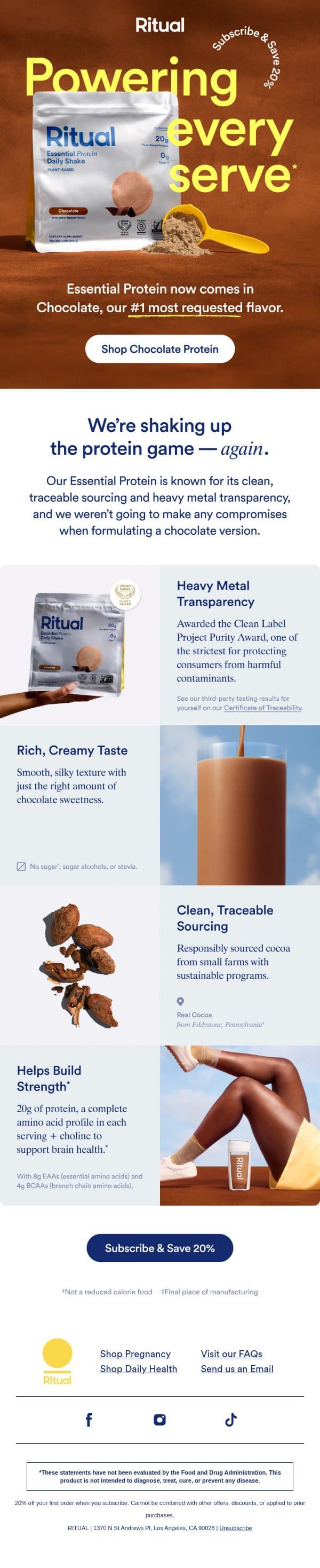 Our #1 most requested flavor email from Ritual screenshot
