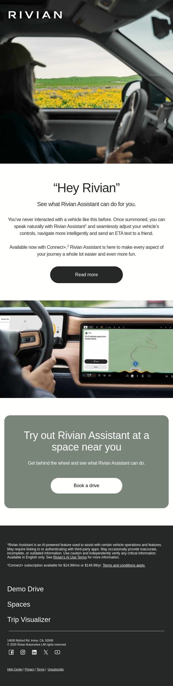 Introducing Rivian Assistant email from Rivian screenshot