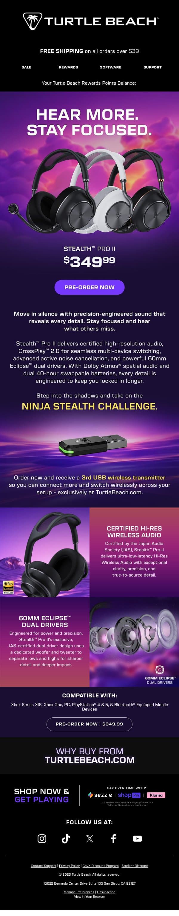 Meet the All-New Stealth™ Pro II email from ROCCAT screenshot