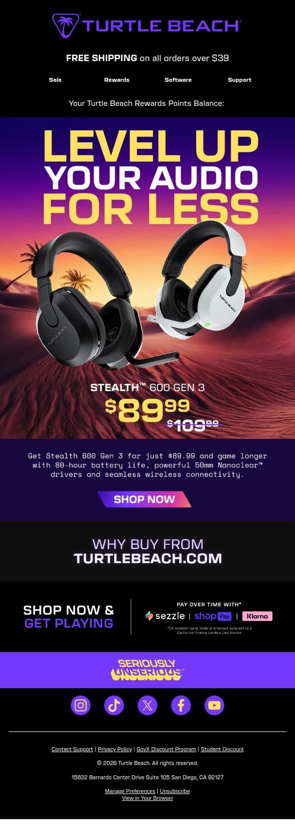 Save $20 on Stealth 600 Gen 3 email from ROCCAT screenshot