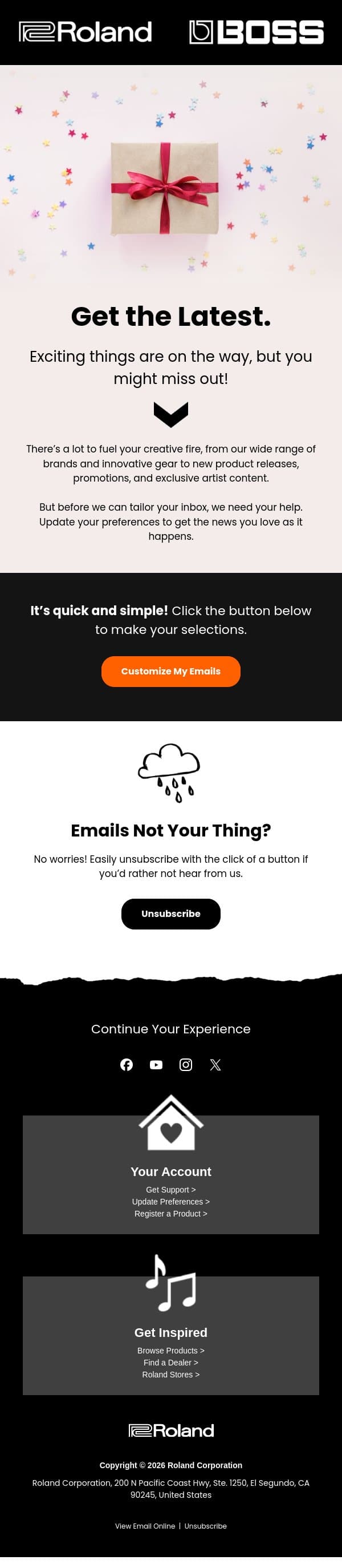 Quick, Don’t Miss Out! 🤩 email from Roland screenshot