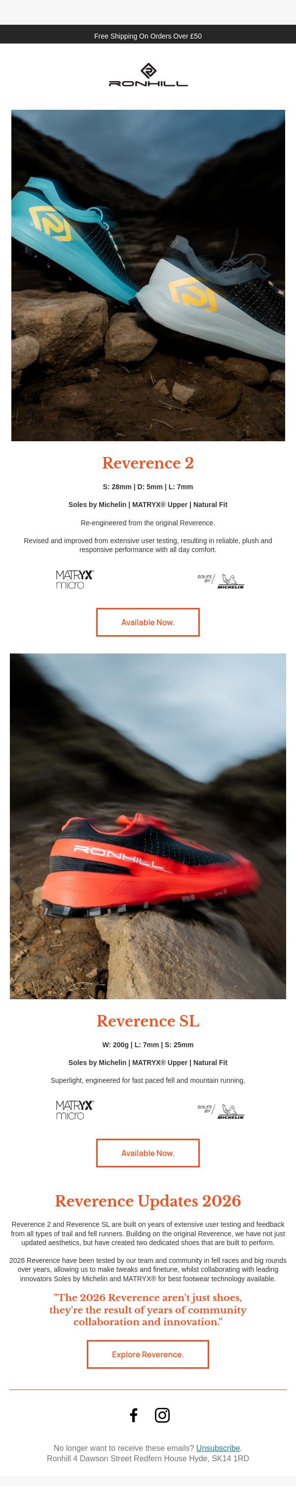 Reverence 2 & Reverence SL. Available Now. email from Ronhill screenshot
