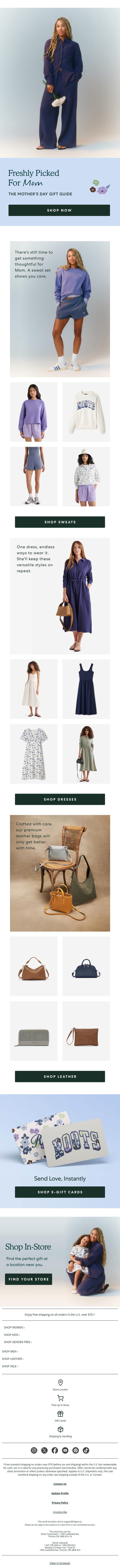 For Mom, Before It's Too Late 🎁 email from Roots screenshot
