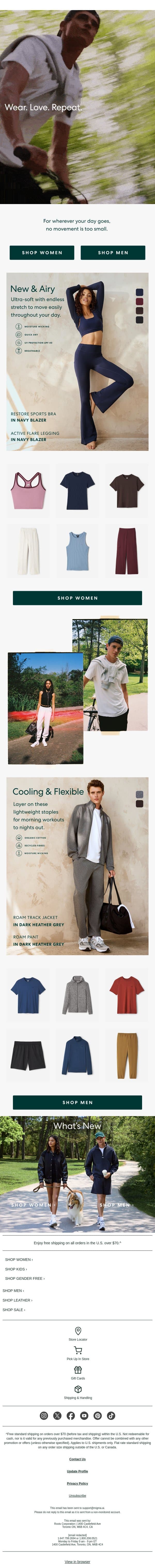 Your New Active Edit Has Arrived email from Roots screenshot