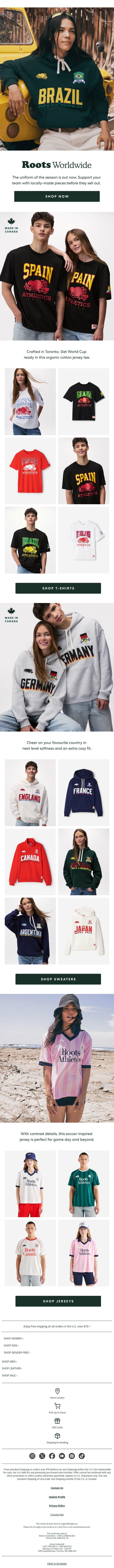 Meet Roots Worldwide ⚽🏆 email from Roots screenshot