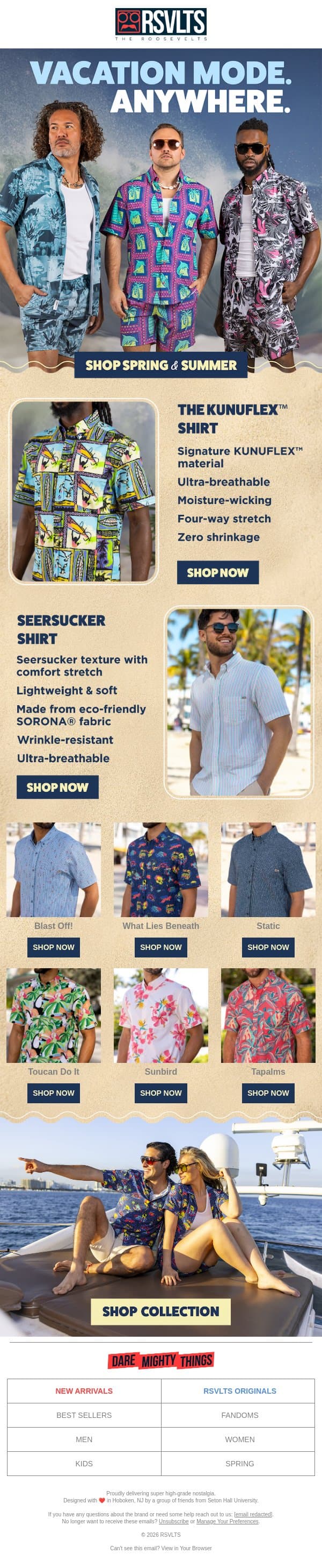 Vacation Mode. Anywhere. 😎 email from RSVLTS screenshot