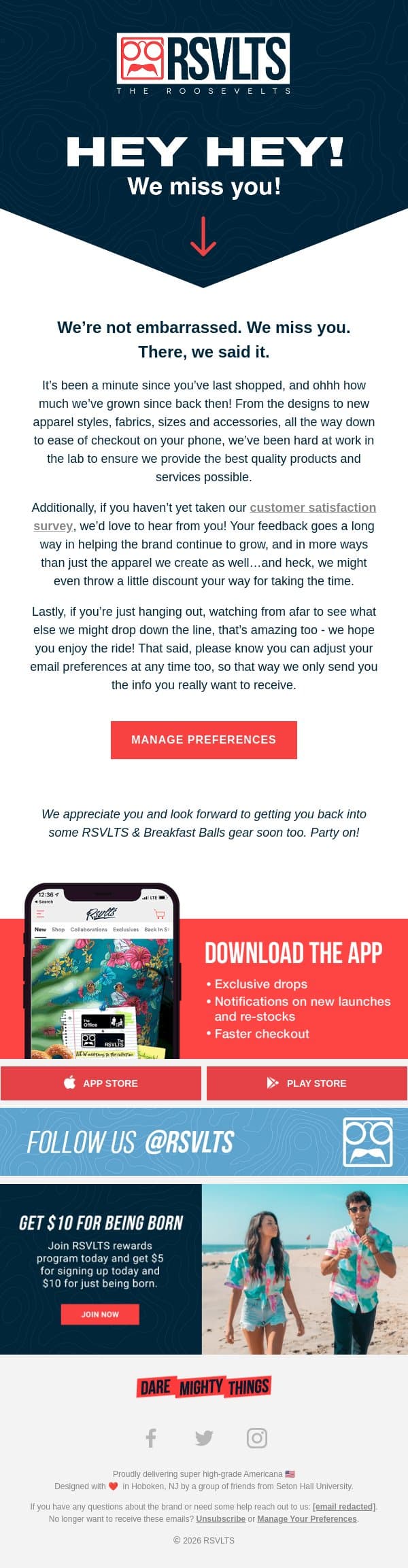 It’s been a minute! email from RSVLTS screenshot