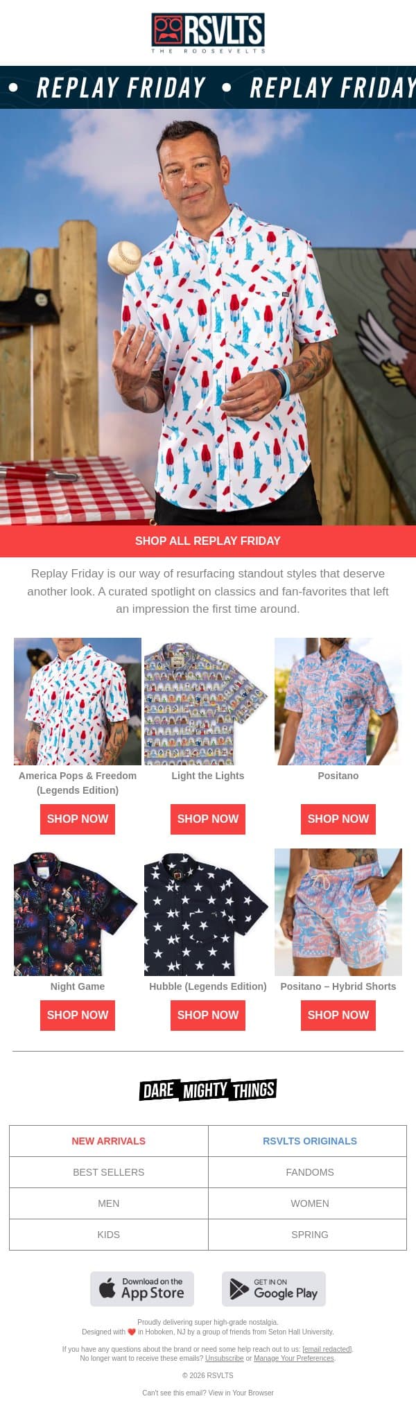 Replay Friday Is Live! email from RSVLTS screenshot