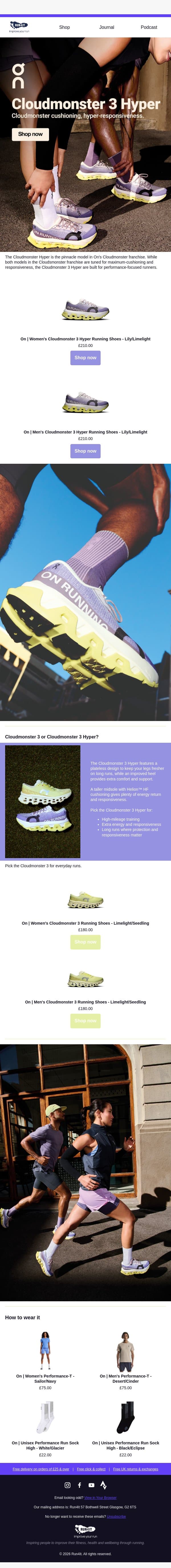 On Cloudmonster 3 Hyper 👟⚡ email from Run4It screenshot