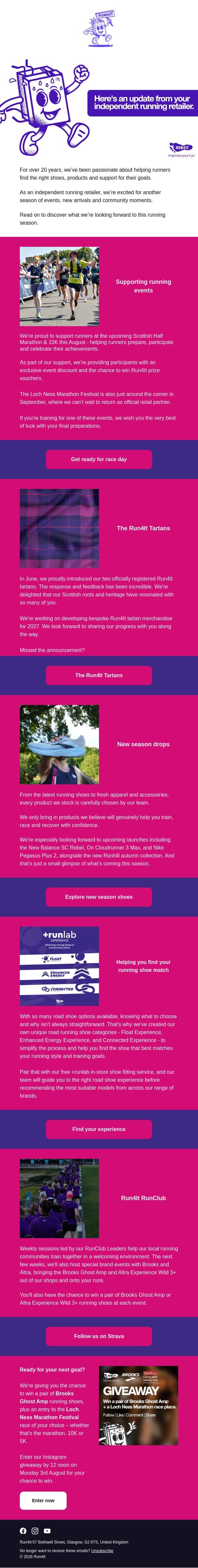 Update From Us, Your Independent Running Retailer | Run4It Newsletter email from Run4It screenshot
