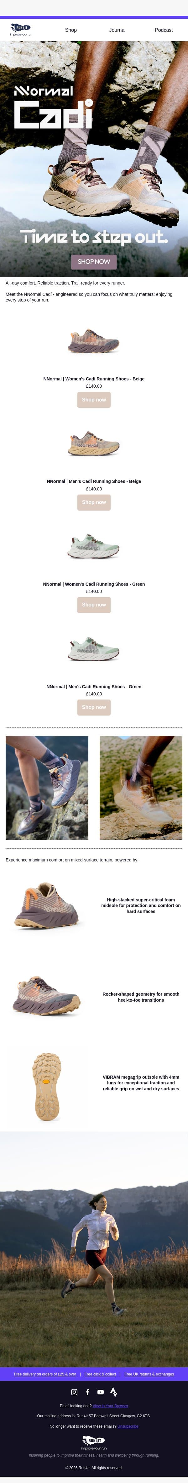 NNormal Cadi 👟🌳 email from Run4It screenshot