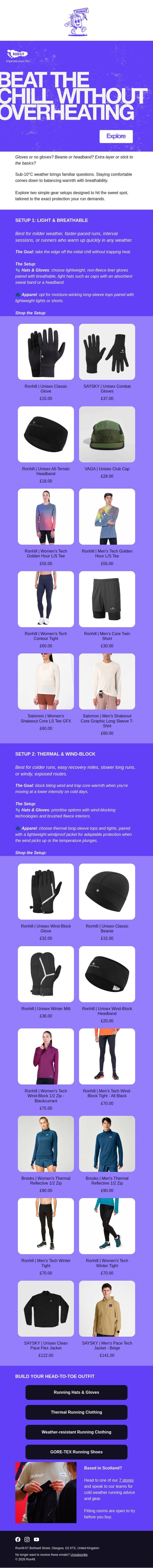 Sub-10°C running: How to layer for the weather | Run4It Newsletter email from Run4It screenshot