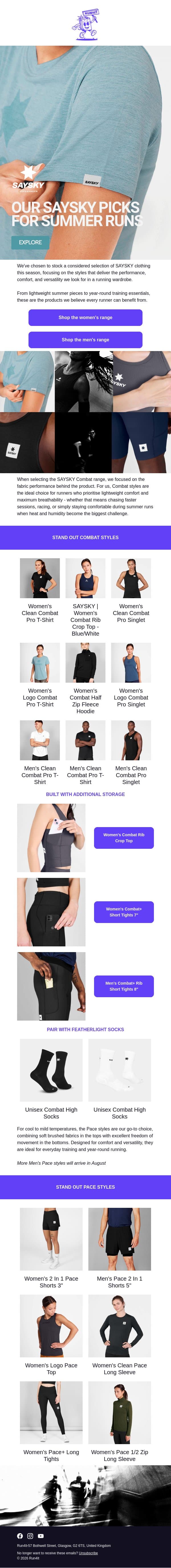 The SAYSKY Styles We Think Every Runner Needs This Season | Run4It Newsletter email from Run4It screenshot