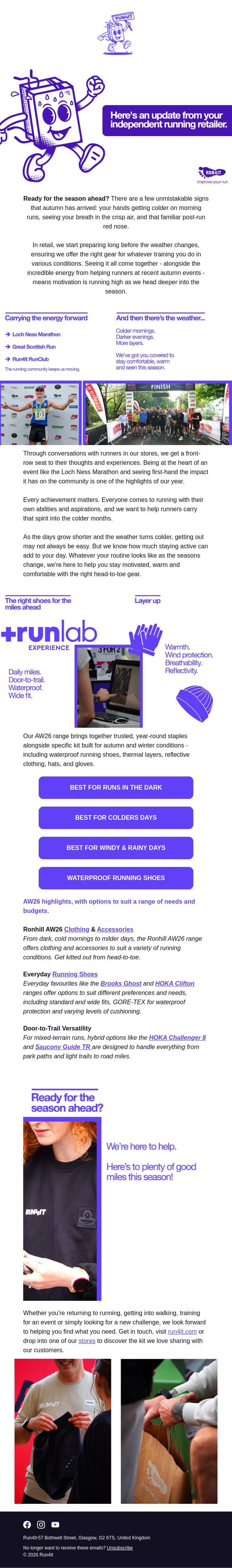 Autumn Update From Us, Your Independent Retailer | Run4It Newsletter email from Run4It screenshot