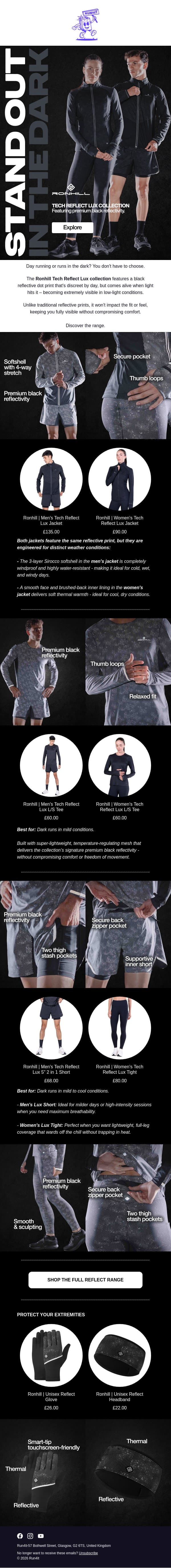 Stand Out In The Dark | Run4It Newsletter email from Run4It screenshot