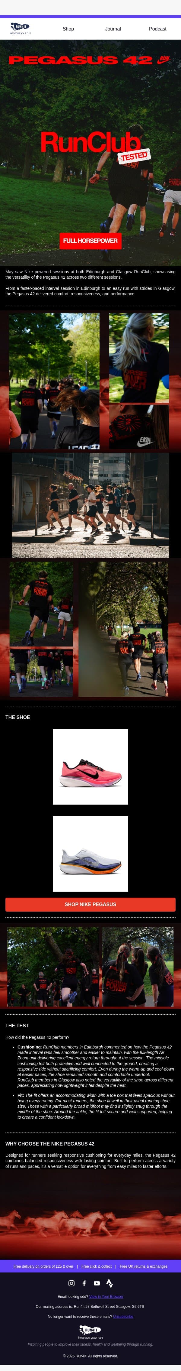 Nike Pegasus 42 | RunClub Tested 🐎✅ email from Run4It screenshot