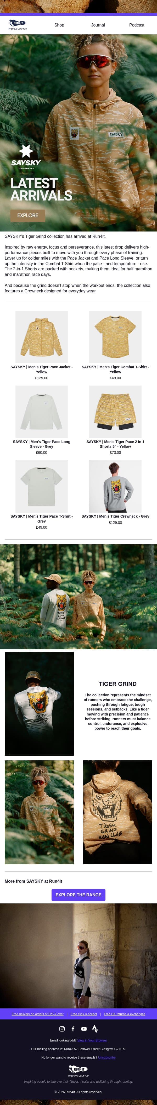 SAYSKY | Explore Latest Arrivals email from Run4It screenshot