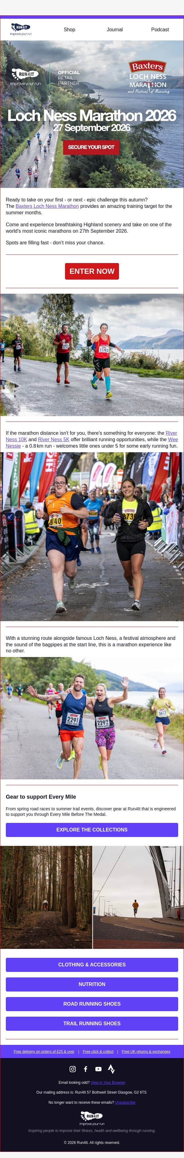 Loch Ness Marathon | Sign up today 🏃‍♀️👟 email from Run4It screenshot