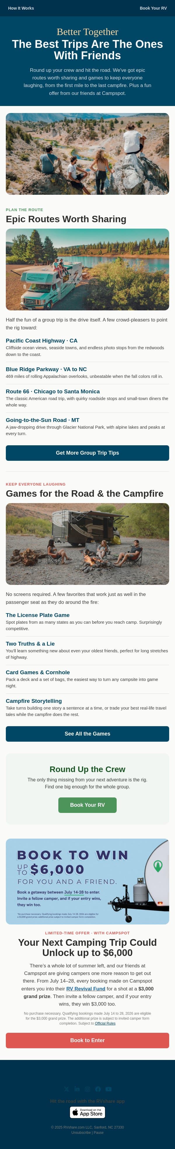 Bring a Friend Along for the Ride 🚐 email from RVshare screenshot