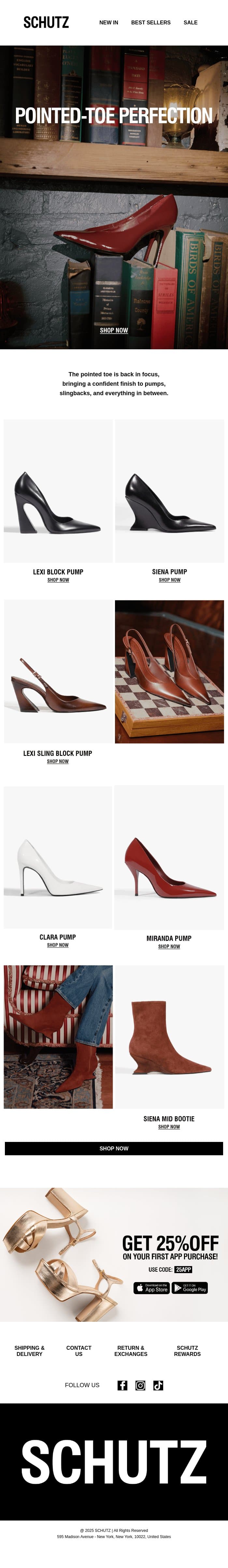 Pointed-Toe Perfection email from Schutz screenshot
