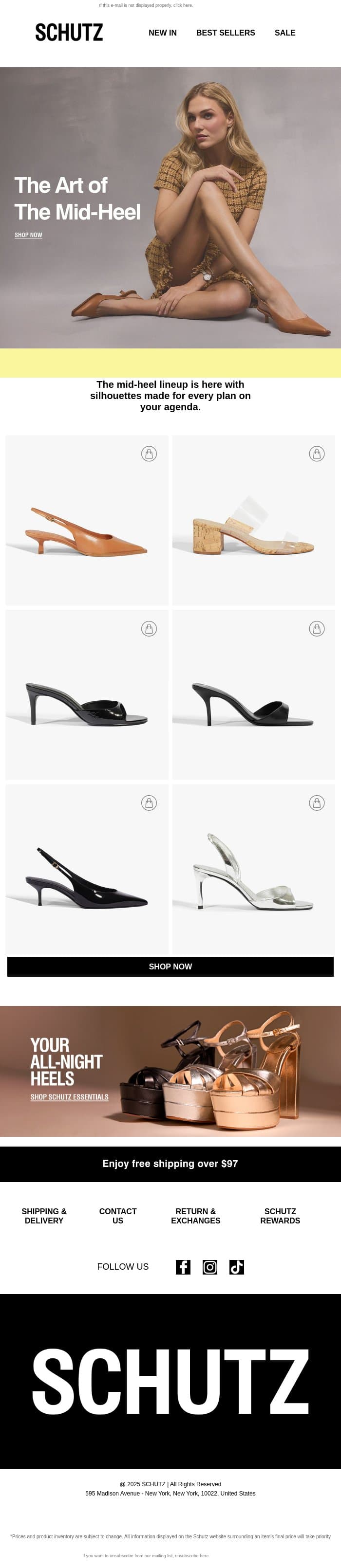 It Girl Mid-Heels email from Schutz screenshot
