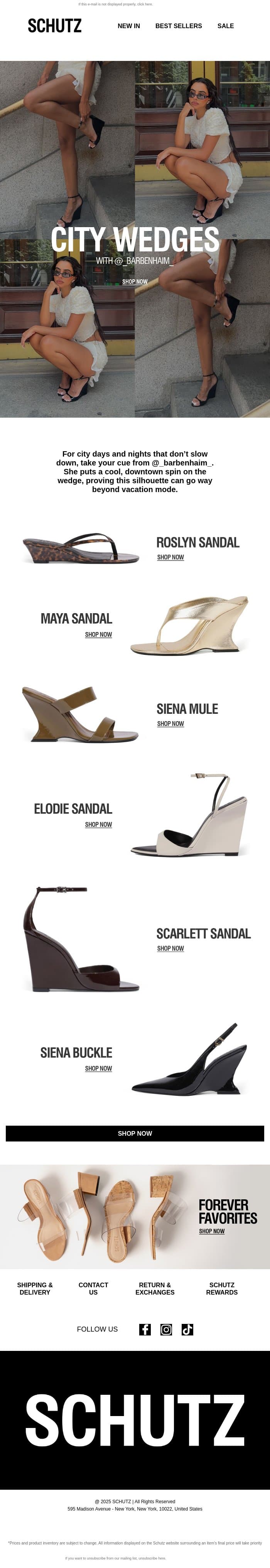 City Wedges With @barbenhaim email from Schutz screenshot